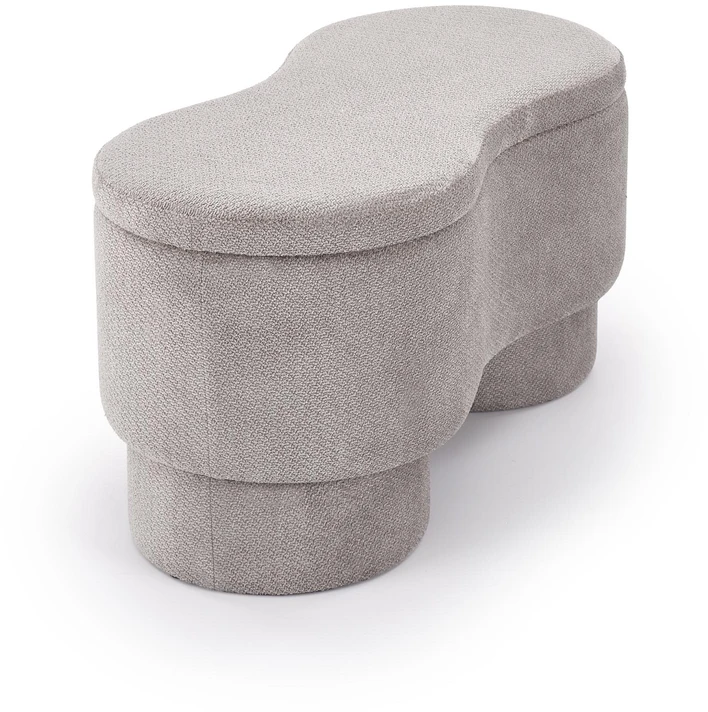 Fotelis VIVA bench with storage function, pilkas
