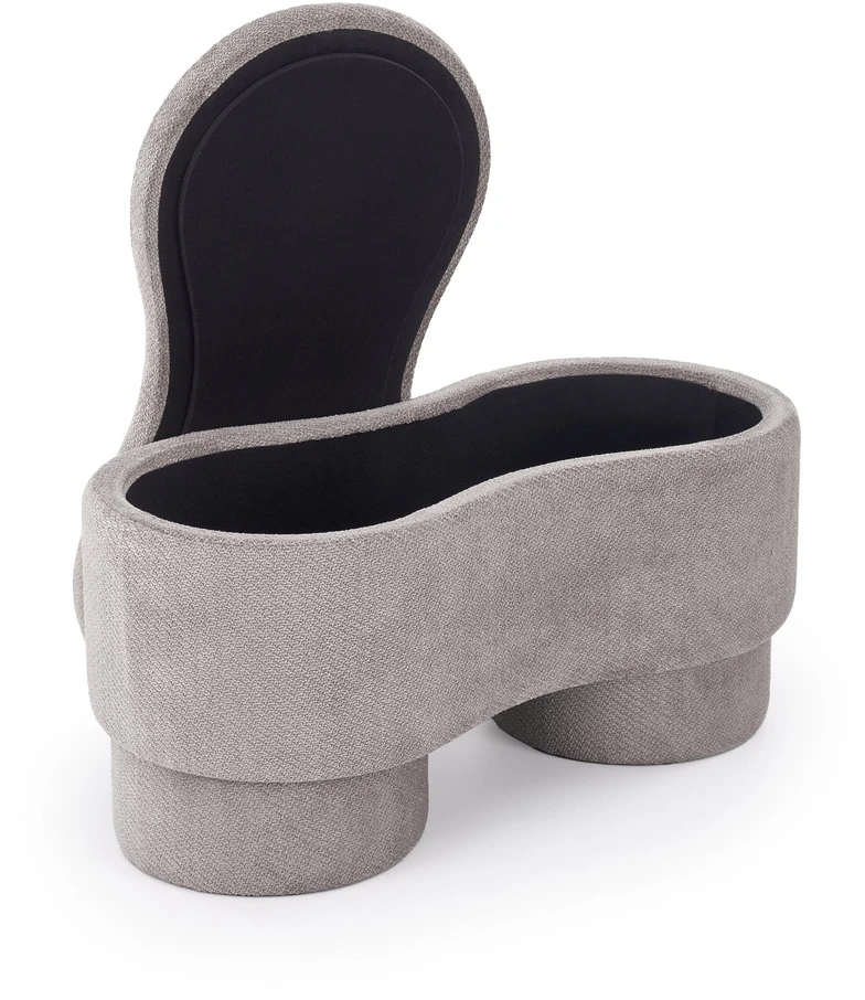 Fotelis VIVA bench with storage function, pilkas