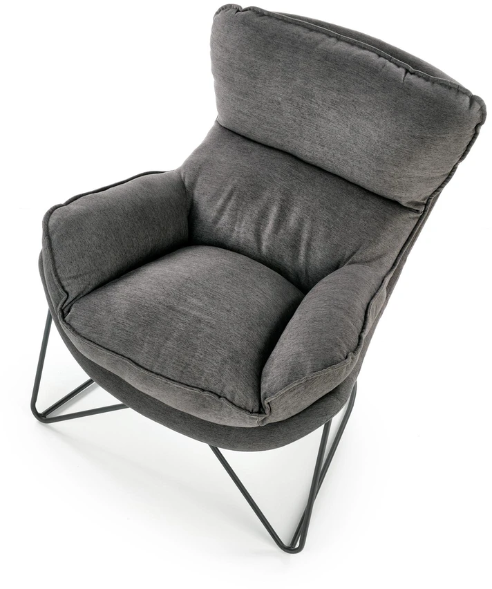 Fotelis VOLKER leisure armchair dark pilkas/ juodas