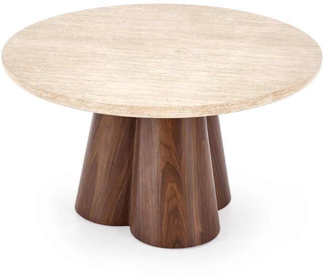 FRIDA c.table travertine / walnut