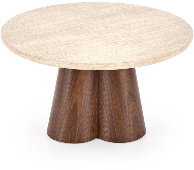 FRIDA c.table travertine / walnut