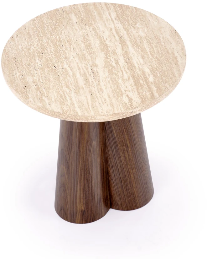 FRIDA S c.table travertine / walnut