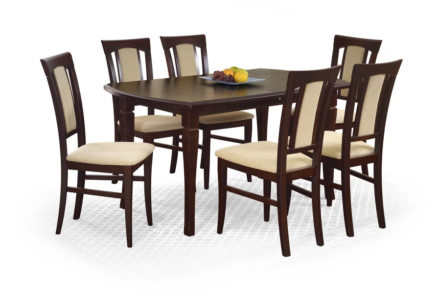 FRYDERYK 160/240 cm extension table color: dark walnut