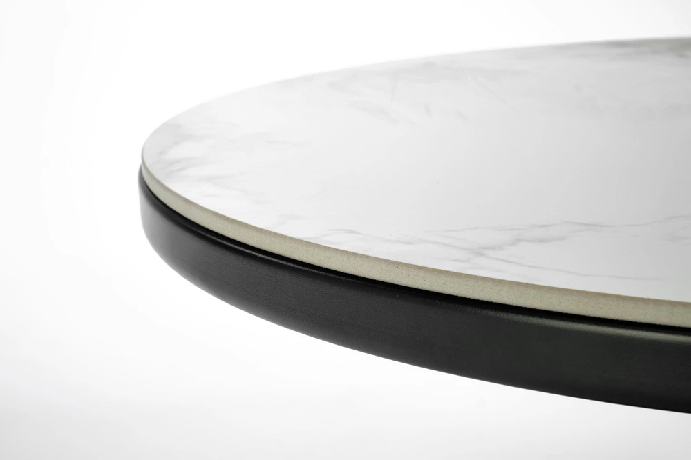 GENESIS coffee table, baltas marble / walnut / auksinis