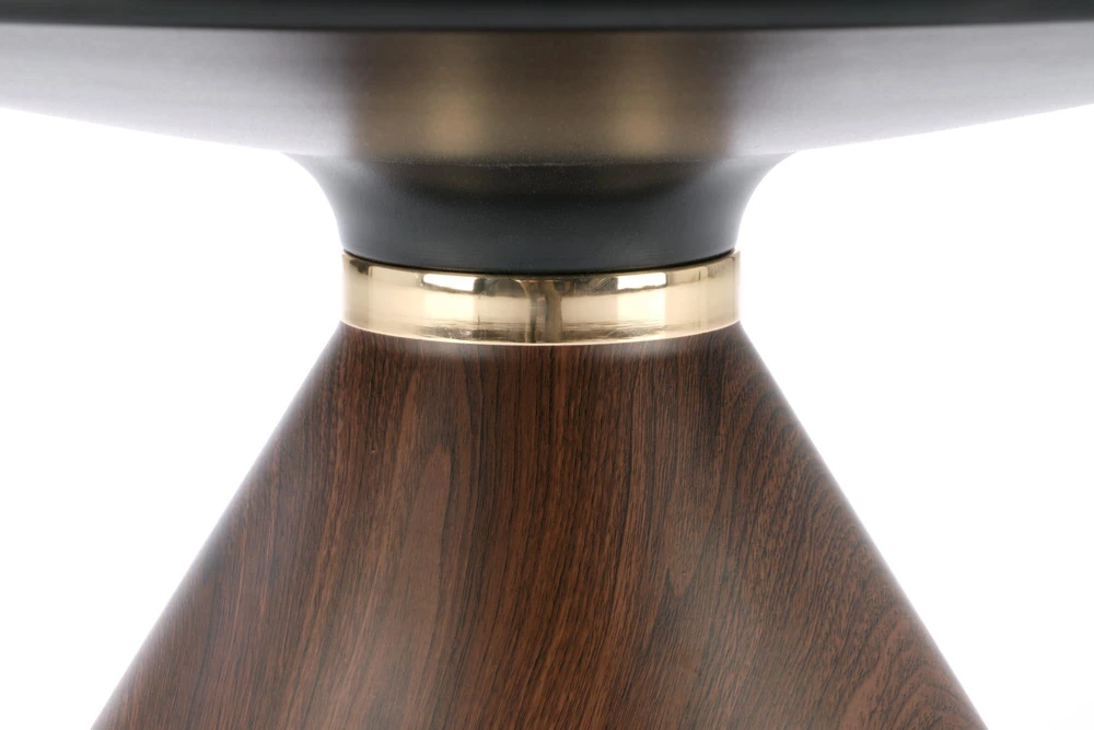 GENESIS coffee table, baltas marble / walnut / auksinis