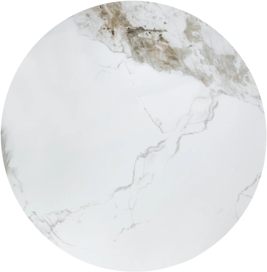 GENESIS coffee table, baltas marble / walnut / auksinis