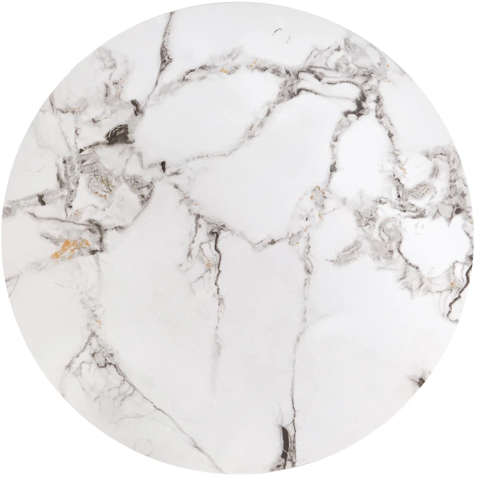GILDA set of three coffee tables, baltas marble / juodas