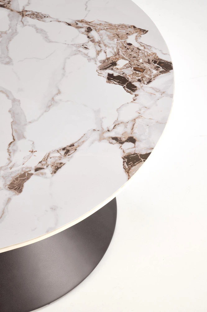 GORETTI coffee table, baltas marble / juodas