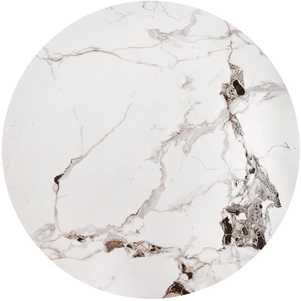 GORETTI coffee table, baltas marble / juodas