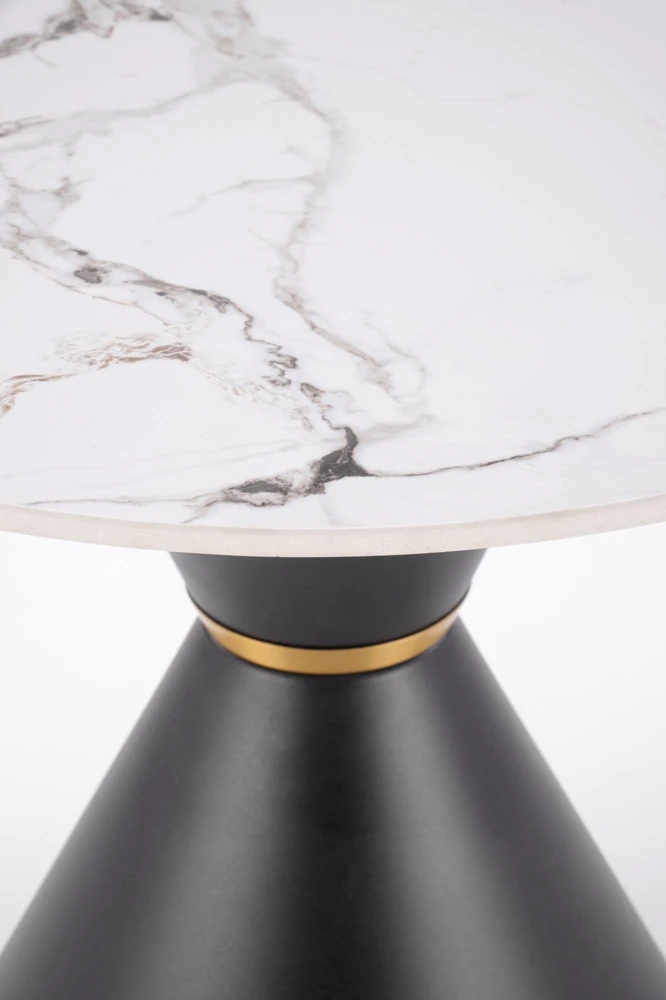 GORETTI_S coffee table, baltas marble / juodas