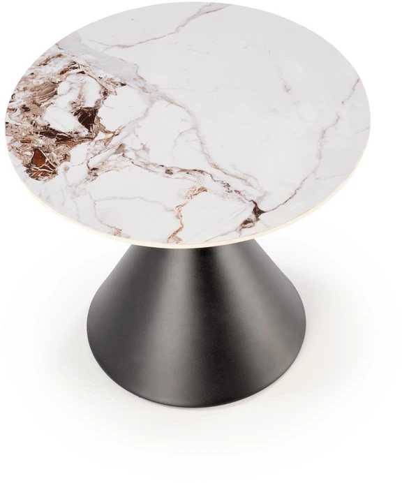 GORETTI_S coffee table, baltas marble / juodas