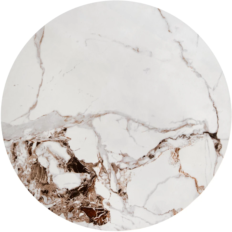 GORETTI_S coffee table, baltas marble / juodas