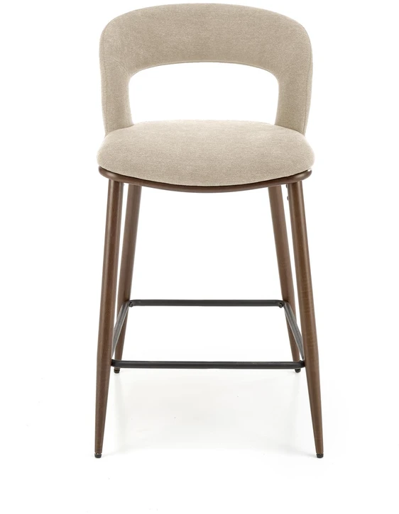 H114 bar stool, beige / walnut