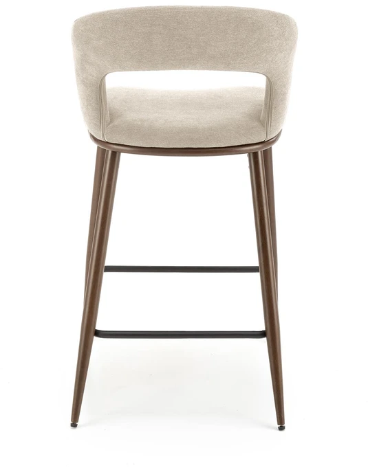 H114 bar stool, beige / walnut