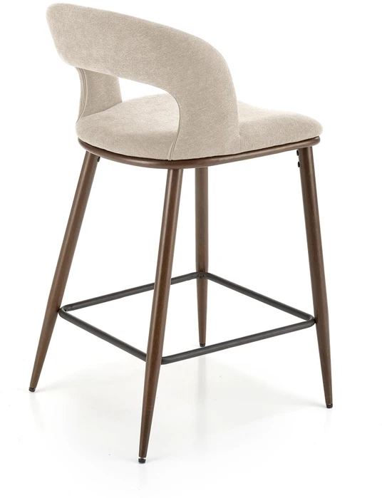 H114 bar stool, beige / walnut