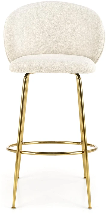 H116 bar stool, creamy / auksinis