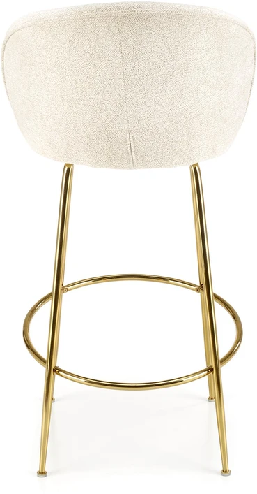 H116 bar stool, creamy / auksinis