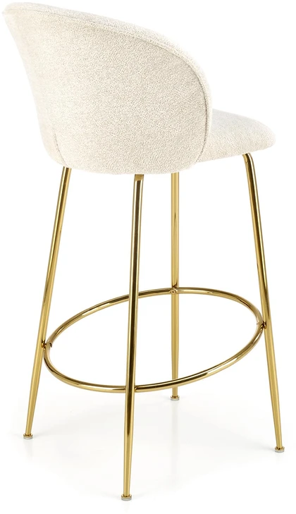 H116 bar stool, creamy / auksinis