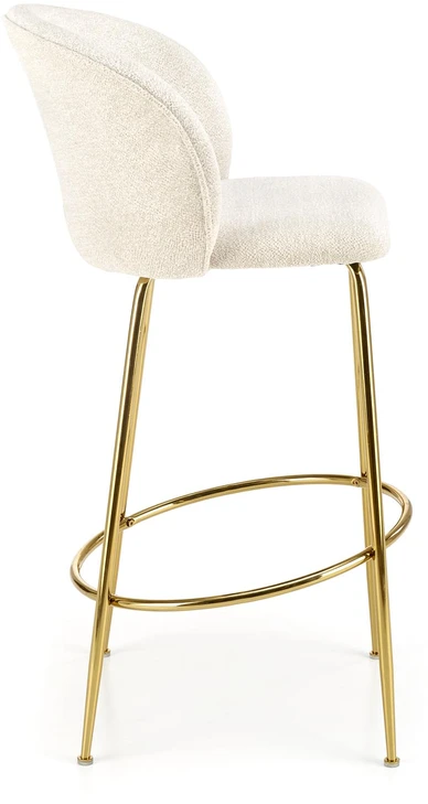 H116 bar stool, creamy / auksinis