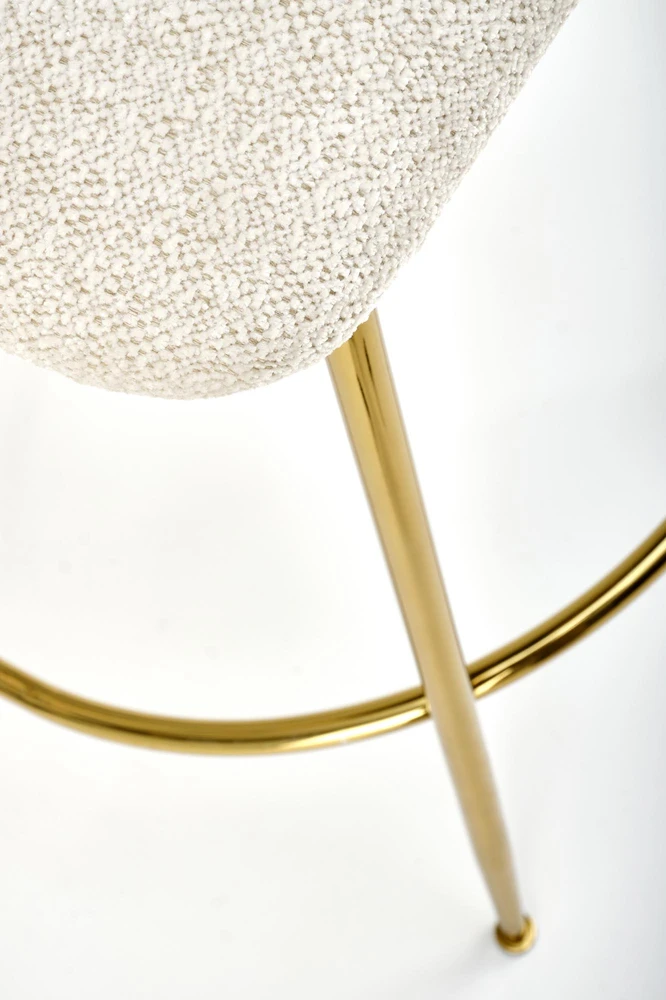 H116 bar stool, creamy / auksinis