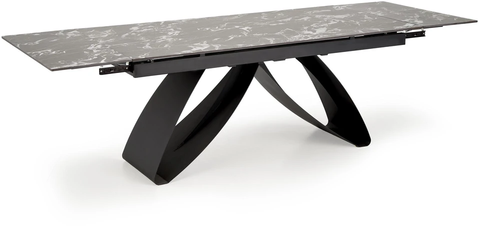 HILARIO extension table, juodas marble / juodas