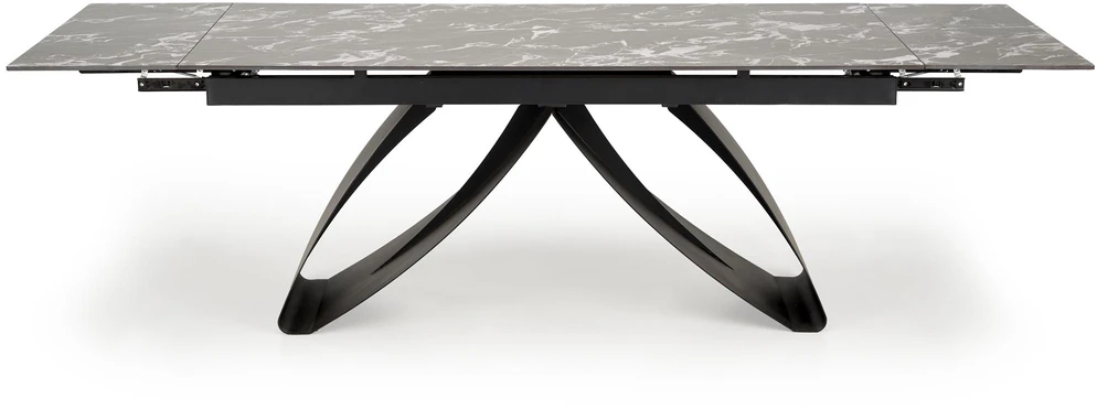 HILARIO extension table, juodas marble / juodas