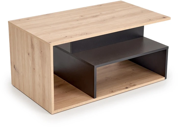 Halmar Kavos staliukas IVA C.Table, ąžuolo/juodos spalvos