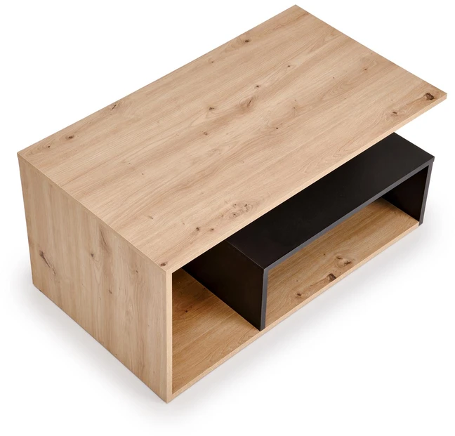 Halmar Kavos staliukas IVA C.Table, ąžuolo/juodos spalvos