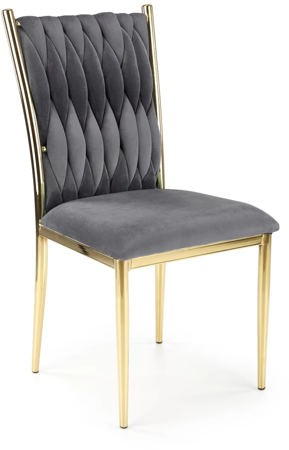 K436 chair color: pilkas / auksinis
