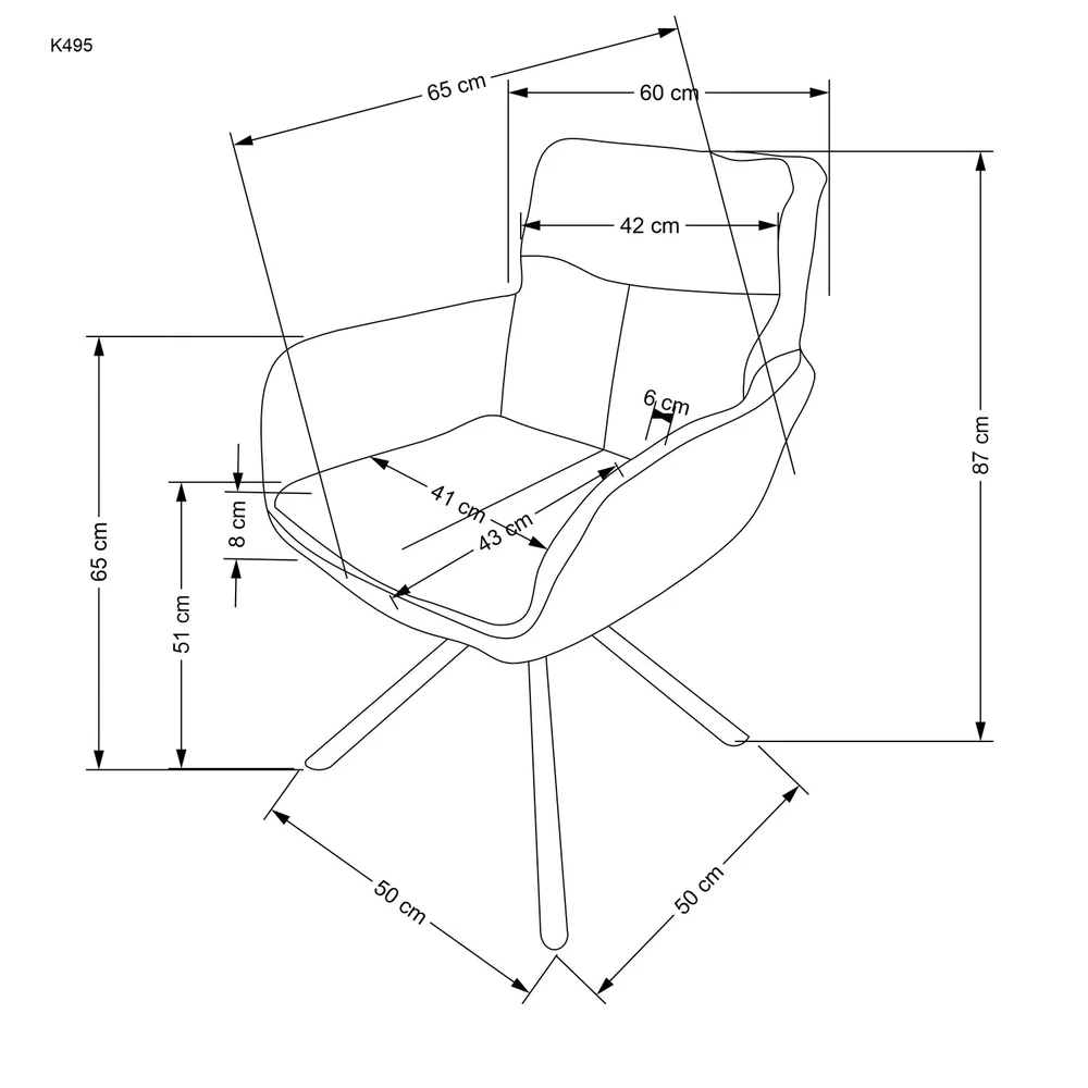 K495 chair, mustard