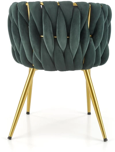 K517 chair, dark žalias / auksinis
