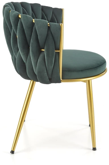 K517 chair, dark žalias / auksinis