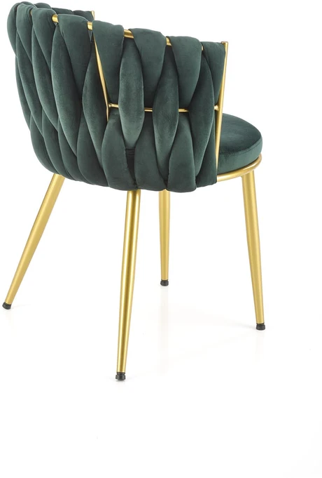 K517 chair, dark žalias / auksinis