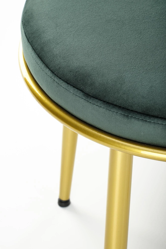 K517 chair, dark žalias / auksinis