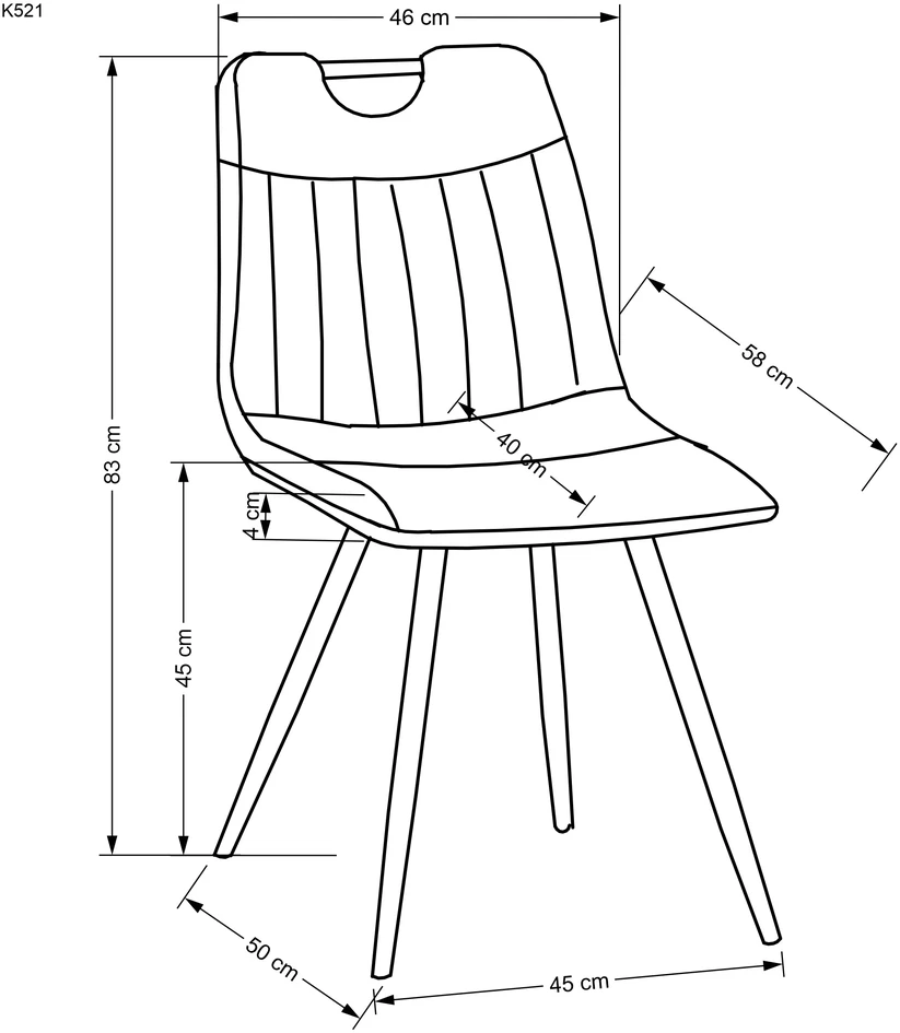 K521 K525 kėdė smėlio spalvos