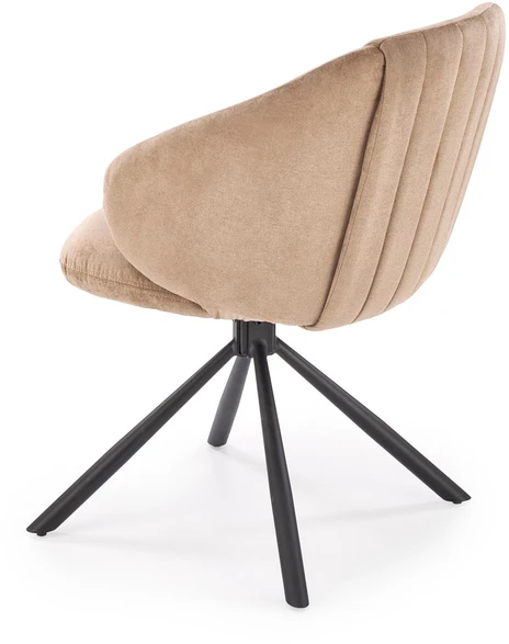 K533 chair, juodas / cappucino