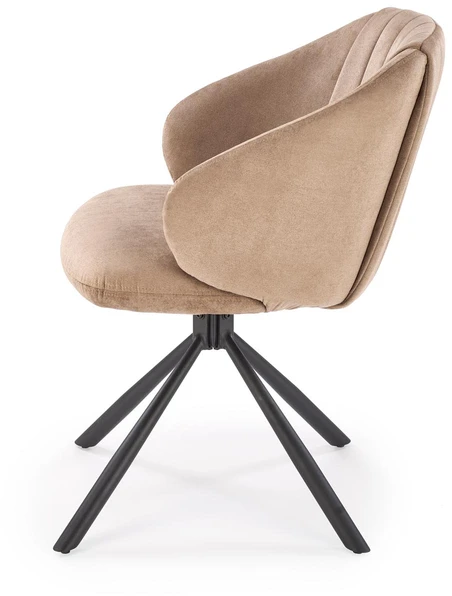 K533 chair, juodas / cappucino
