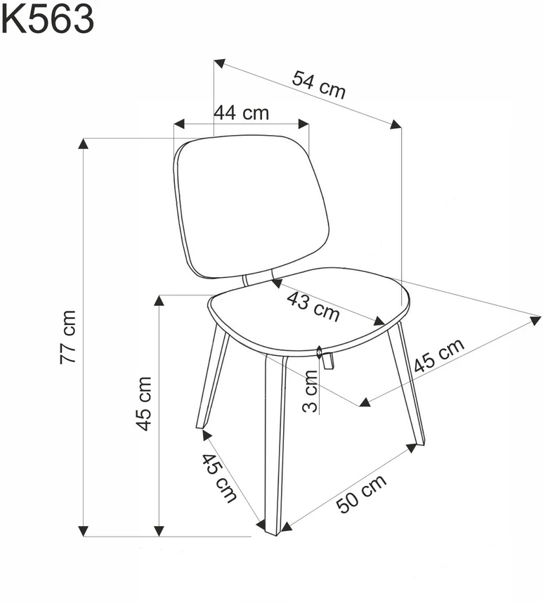 K563 K564 kėdė, smėlio spalvos
