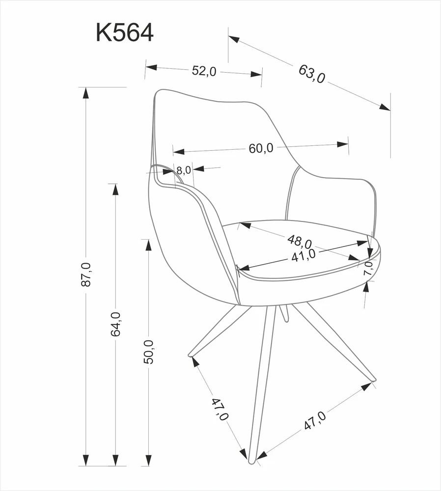 Halmar Kėdė K564 Smėlio spalvos