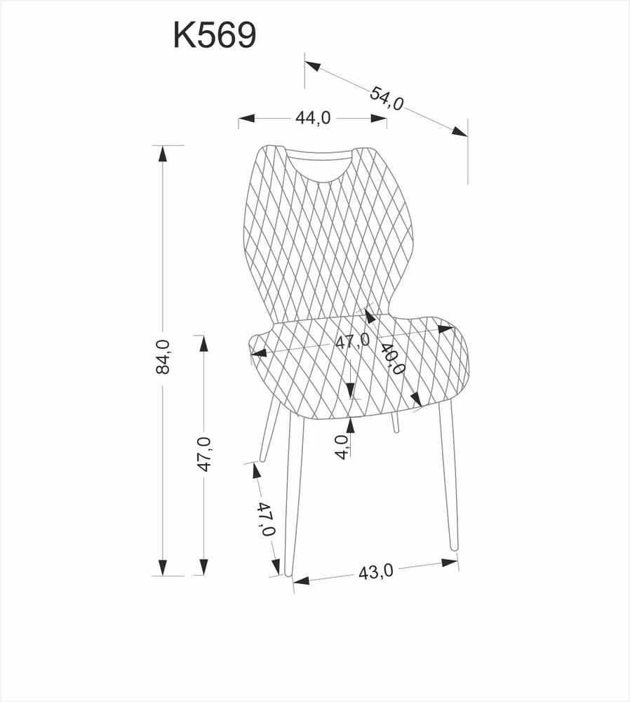 K569 chair pilkas