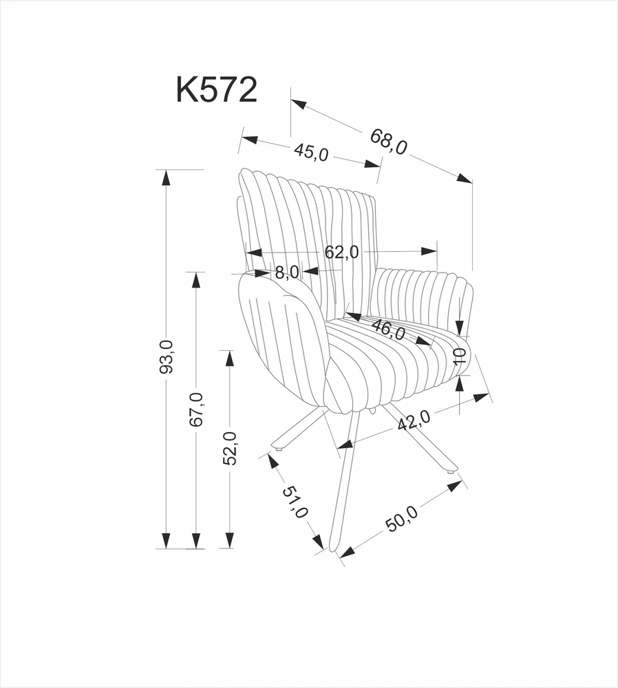 Halmar Kėdė K572 Pilka