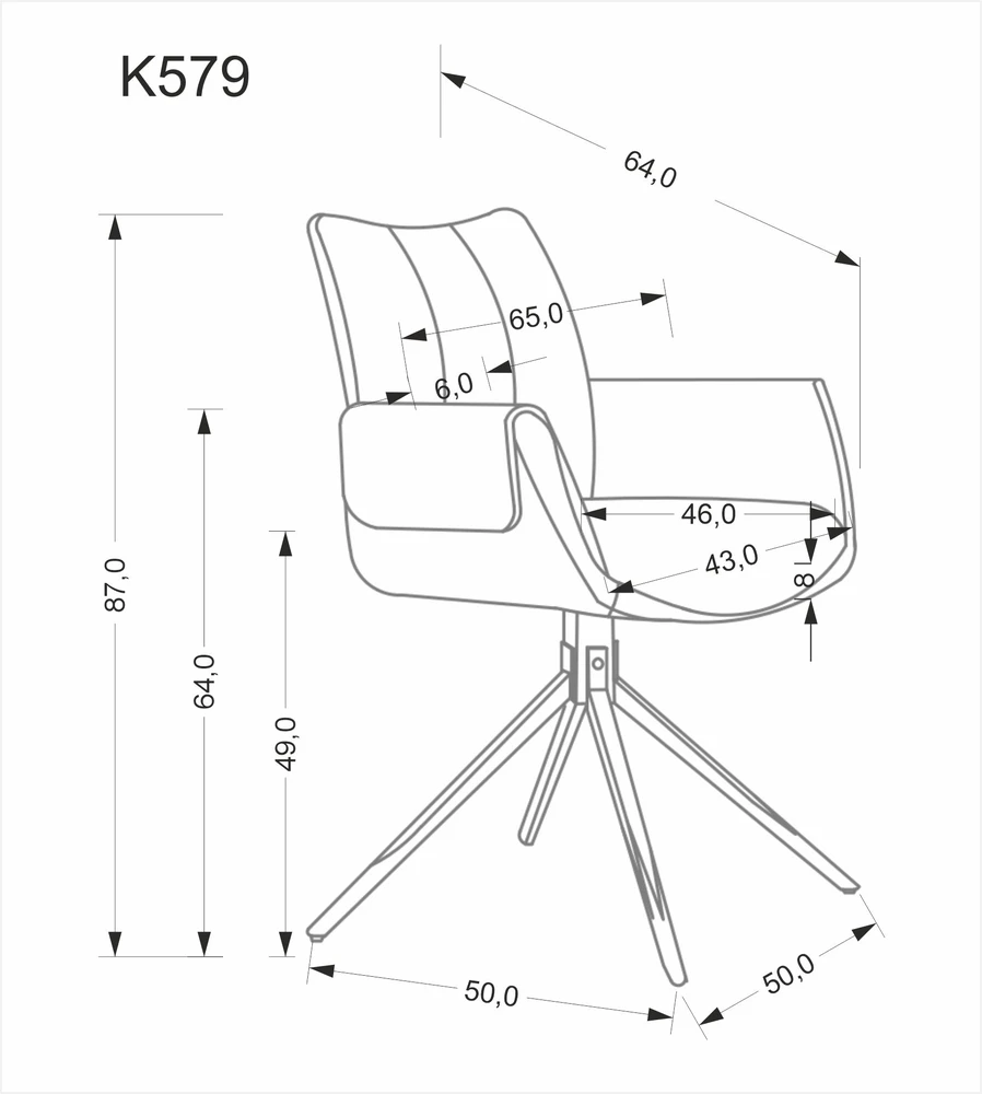 Halmar Kėdė K579 Ruda