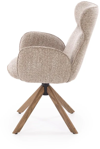 K585 chair, dark beige / l.walnut