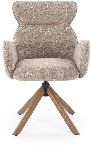 K585 chair, dark beige / l.walnut