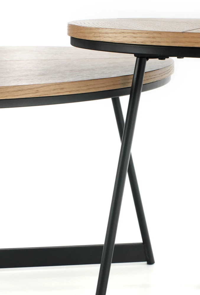 KARIDA c. table natural oak / juodas