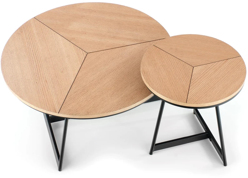 KARIDA c. table natural oak / juodas