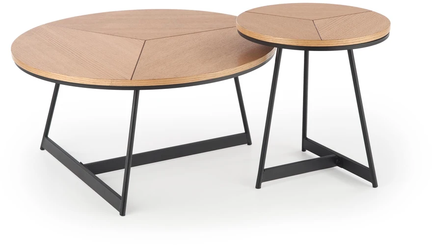 KARIDA c. table natural oak / juodas