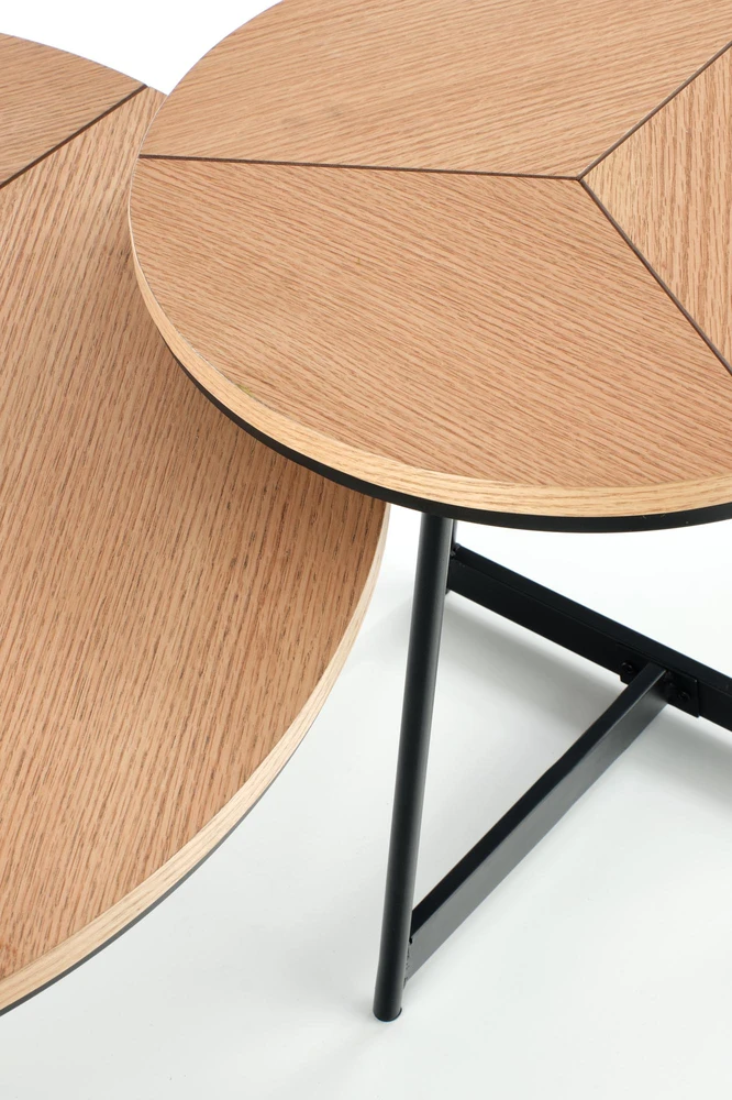 KARIDA c. table natural oak / juodas
