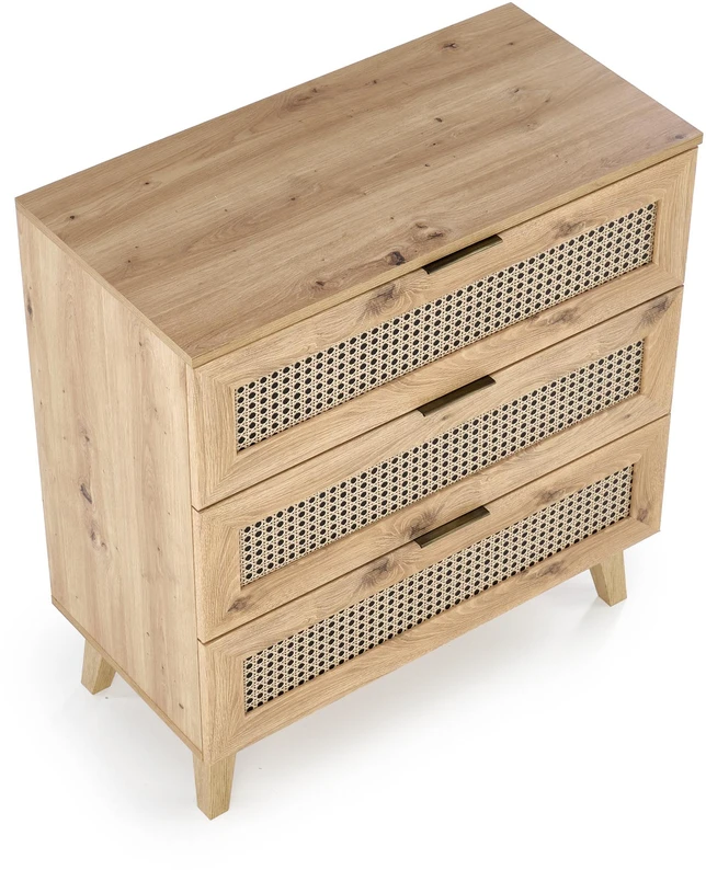 Komoda BORNEO KM-2, ąžuolo artisan / juoda