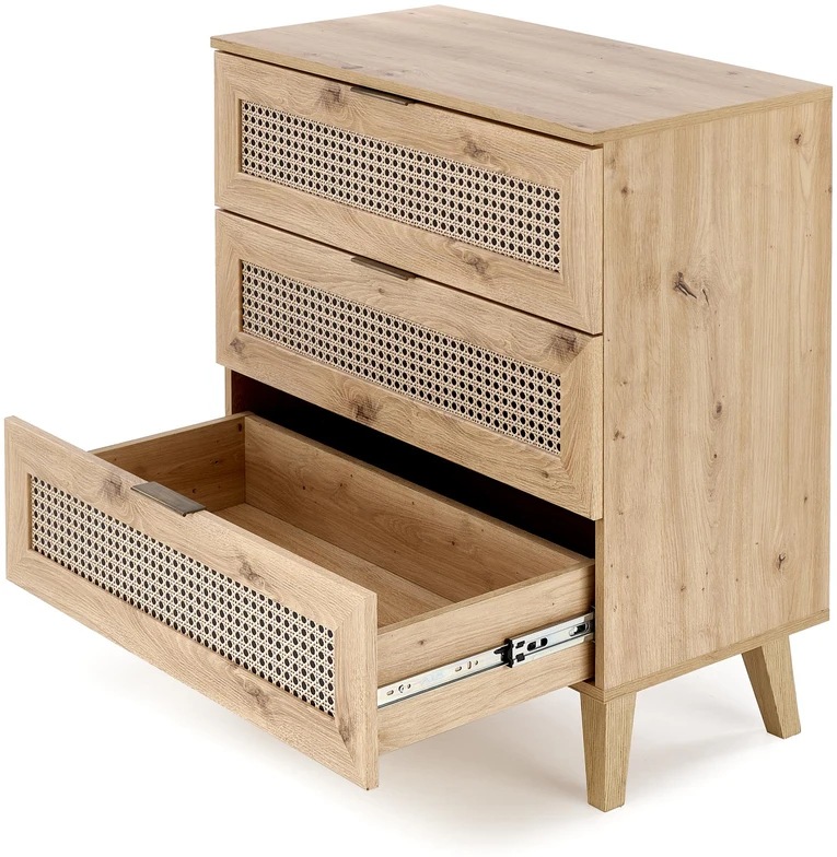 Komoda BORNEO KM-2, ąžuolo artisan / juoda